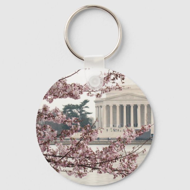 Cherry Blossom Washington DC Keychain (Front)