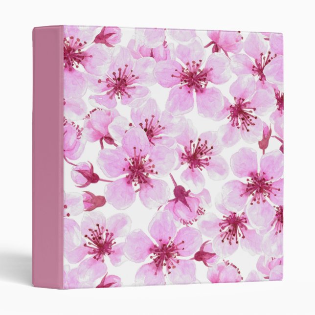 Cherry blossom watercolor binder (Front/Spine)