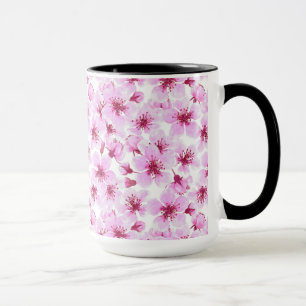 Cherry blossom watercolor mug