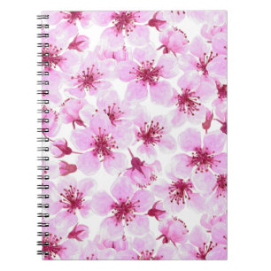 Cherry blossom watercolor notebook