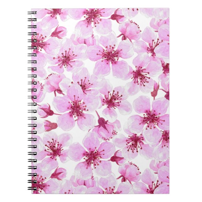 Cherry blossom watercolor notebook (Front)