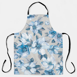 Cherry Blossom Watercolor: Seamless Apple Tree Pat Apron