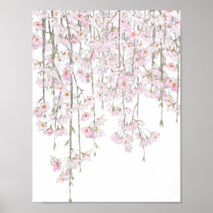 Cherry blossom watercolor spring 2018  poster