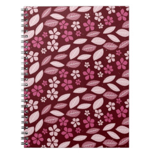 Cherry Blossom Way- Burgundy Spiral Photo Notebook