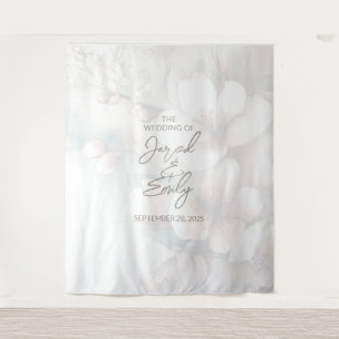 Cherry Blossom Wedding Backdrop Tapestry