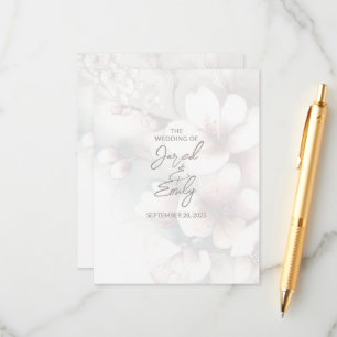 Cherry Blossom Wedding Enclosure Card with QR Code