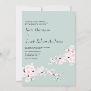 Cherry Blossom Wedding Invitation