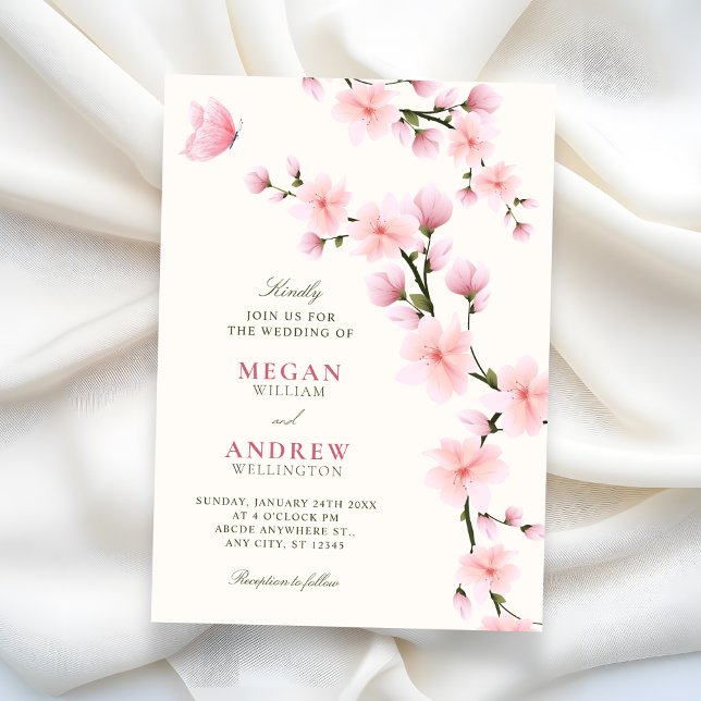 Cherry blossom wedding  invitation (Creator Uploaded)