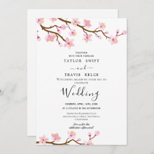 Cherry Blossom Wedding Invitation