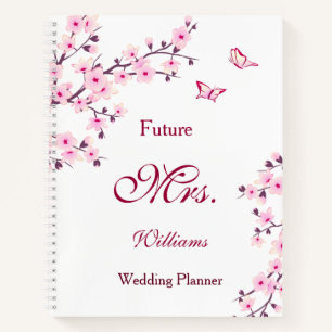 Cherry Blossom Wedding Notebook