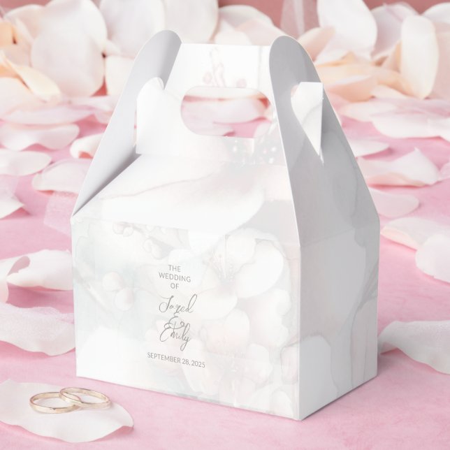 Cherry Blossom Wedding Personalized Favour Box (Wedding)