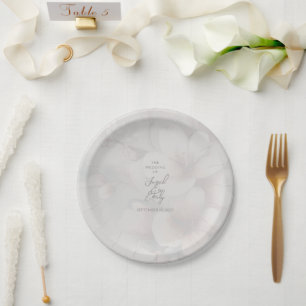 Cherry Blossom Wedding Personalized Paper Plate