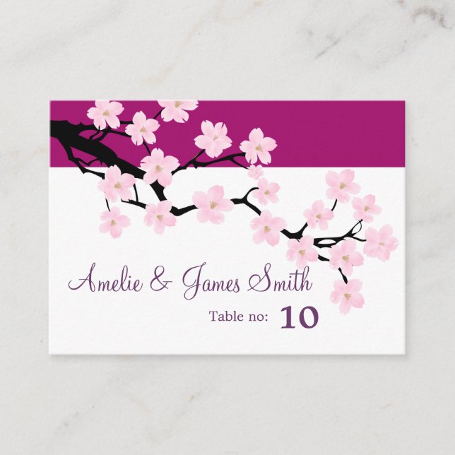 Cherry Blossom | Wedding Place Cards (Front)