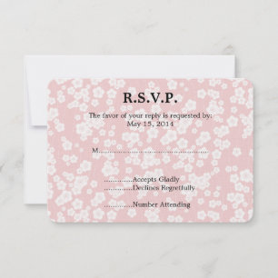 Cherry Blossom Wedding RSVP Card