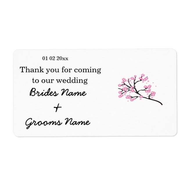 Cherry Blossom Wedding Souvenirs Gifts Giveaways (Front)