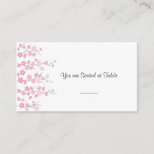 cherry blossom; wedding table seating place card