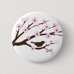 Cherry Blossoms 2 Inch Round Button