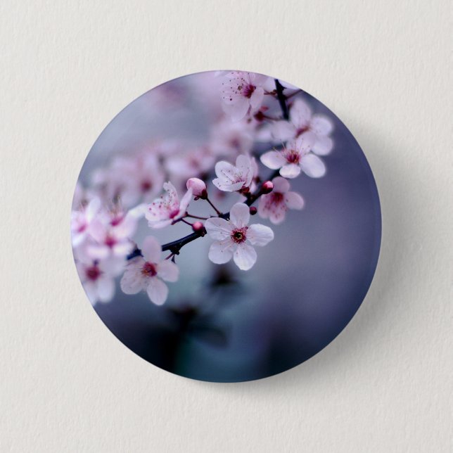 Cherry Blossoms 2 Inch Round Button (Front)