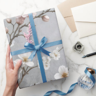 Cherry Blossoms Abstract Wrapping Paper