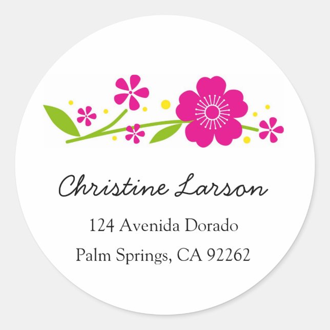 Cherry Blossoms Address Label (Front)