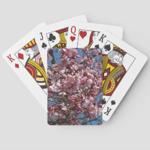 Cherry Blossoms and Blue Sky Spring Floral Playing Cards