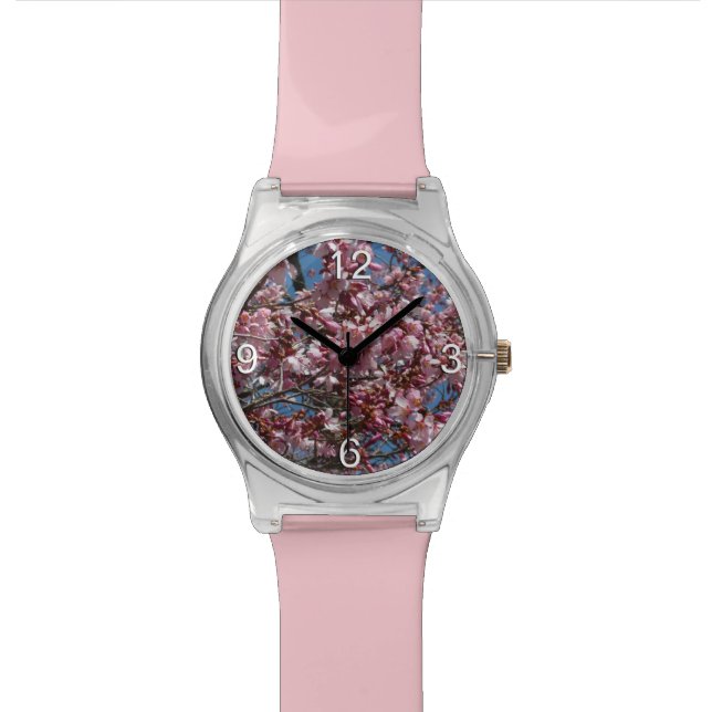 Cherry Blossoms and Blue Sky Spring Floral Watch (Close Up)