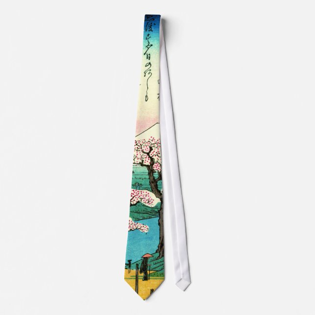 Cherry Blossoms and Mount Fuji 1838 Tie (Front)