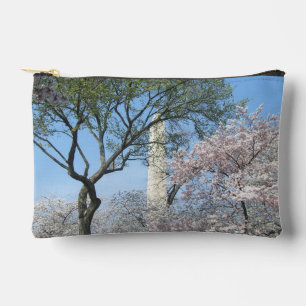 Cherry Blossoms and the Washington Monument in DC Accessory Pouch