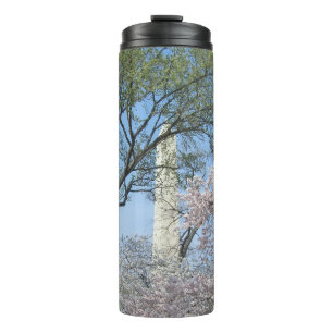 Cherry Blossoms and the Washington Monument in DC Thermal Tumbler