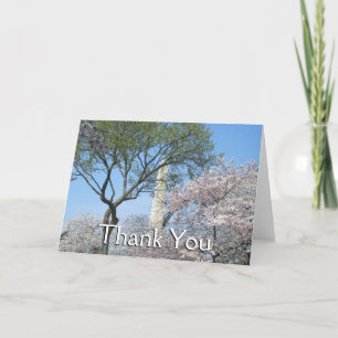 Cherry Blossoms and the Washington Monument Thank You Card
