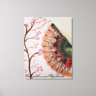cherry blossoms art canvas print