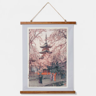 Cherry blossoms at Ueno Park, Yoshida Hanging Tapestry