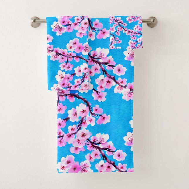 Cherry Blossoms  Bath Towel Set (Insitu)