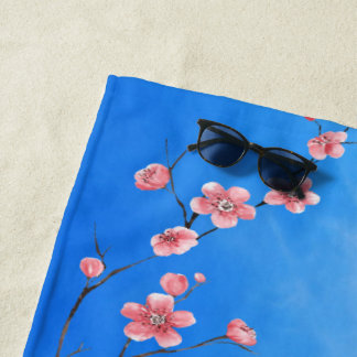 Cherry Blossoms Beach Towel