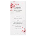 Cherry blossoms blush pink romantic wedding menu