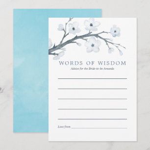 Cherry Blossoms Bridal Shower Advice Invitation