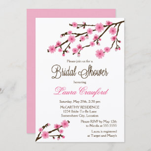 Cherry Blossoms Bridal Shower Invitation