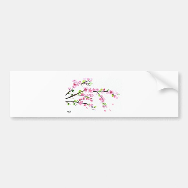 Cherry blossoms bumper sticker (Front)