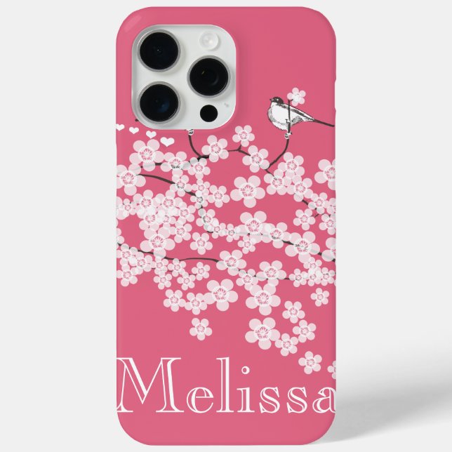 Cherry Blossoms coque iphone personnalisé (Verso)