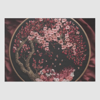 Cherry Blossoms Embroidered Wedding Vintage Wrappi Tissue Paper