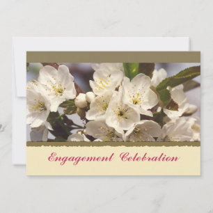 Cherry Blossoms Engagement Invitation