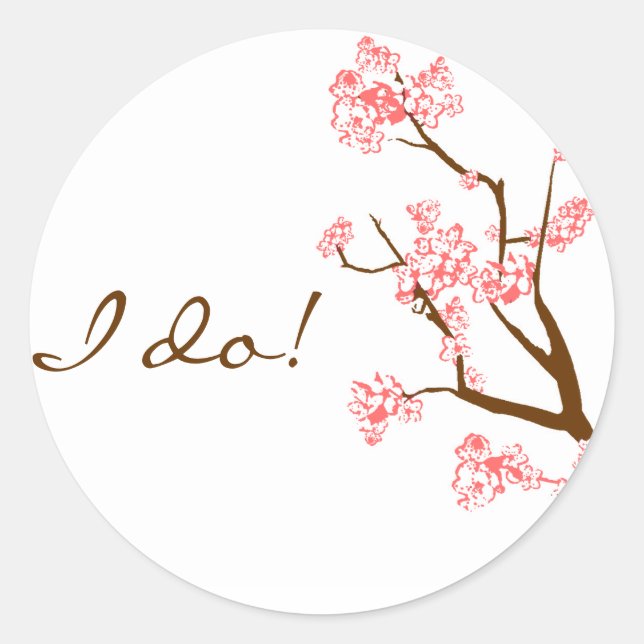 Cherry Blossoms Envelope Seal Stickers (Front)