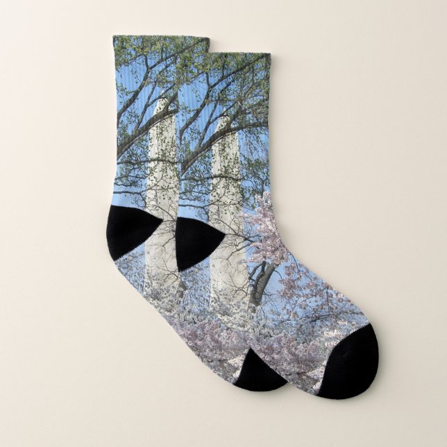 Cherry Blossoms et le monument de Washington à DC (Paire)