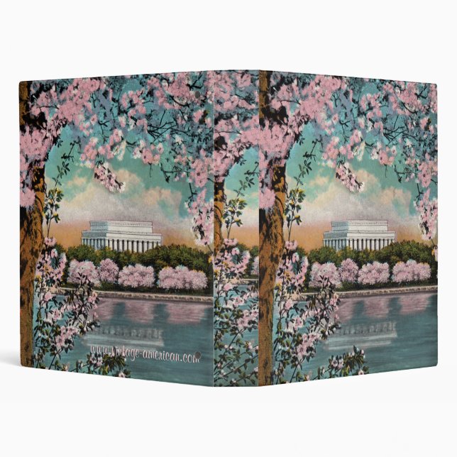 Cherry Blossoms et Lincoln Memorial Classeur (Arrière-plan)