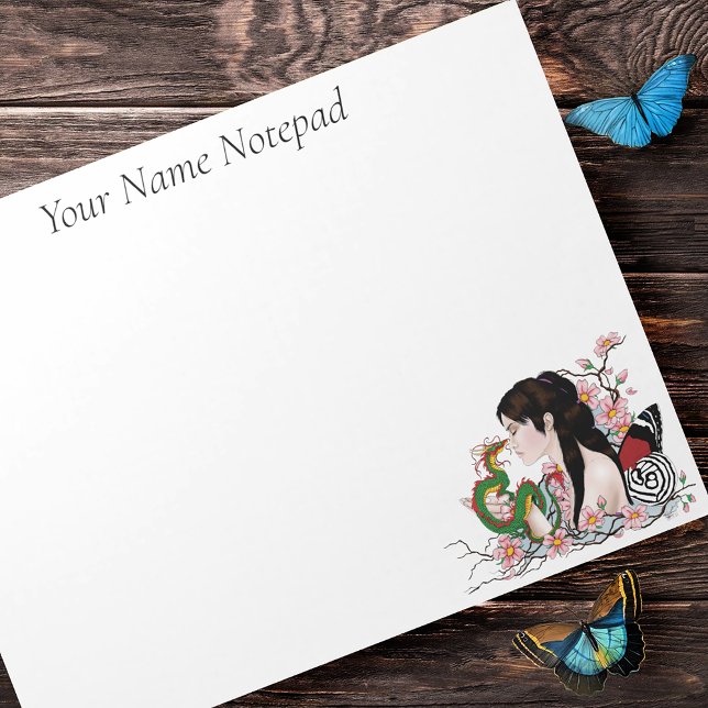 Cherry Blossoms Fairy Dragon Friendship  Notepad (Creator Uploaded)