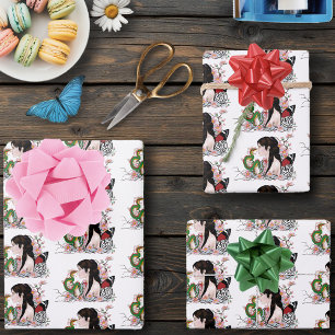 Cherry Blossoms Fairy Dragon Friendship Wrapping Paper Sheet
