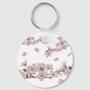 Cherry Blossoms Floating Flowers Keychain