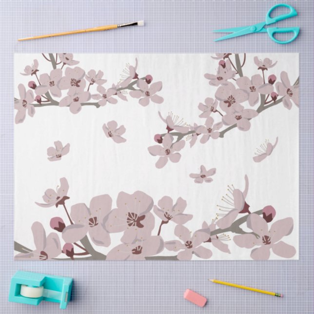 Cherry Blossoms Floating Flowers  Tissue Paper (Craft)