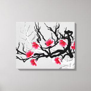 Cherry Blossoms Floral Canvas Print
