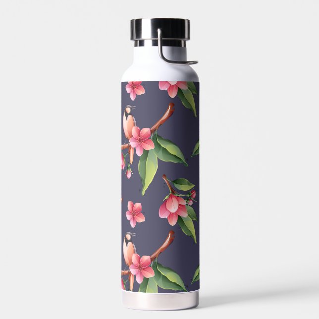 Cherry Blossoms Floral  Water Bottle (Left)